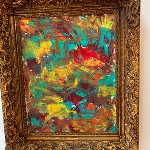 Original Painting in gold gilt antique frame